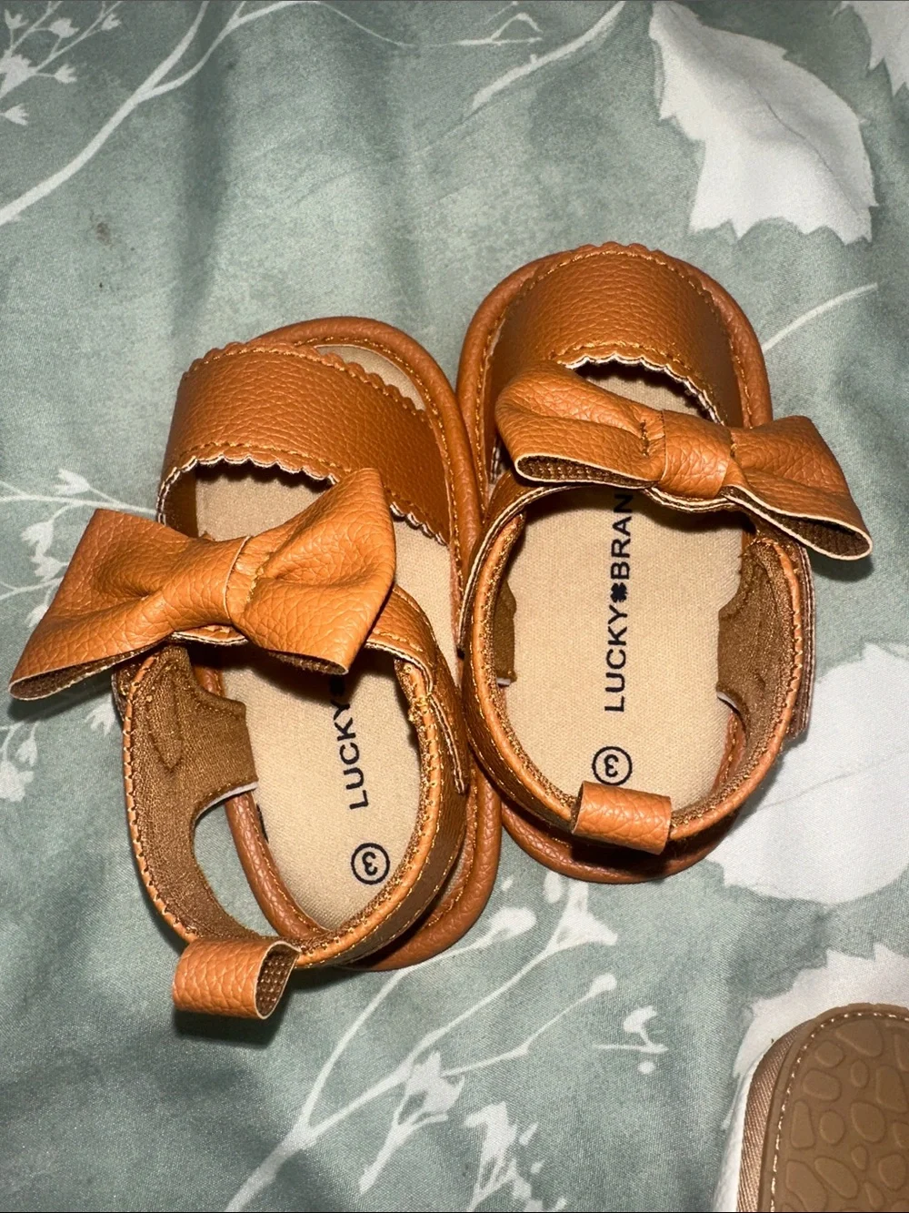 Kids Sandals and White Leather shoes  - Tan and White